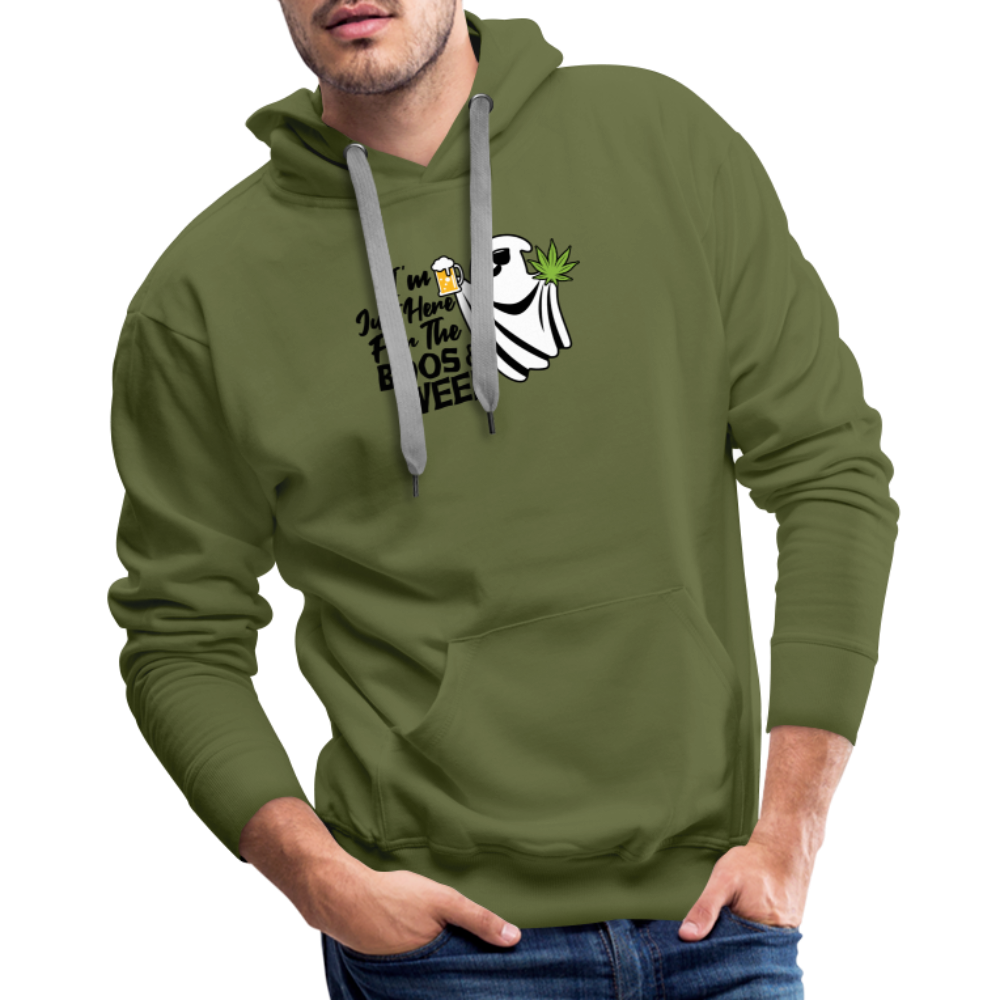 Boos and Weed Premium Hoodie - olive green