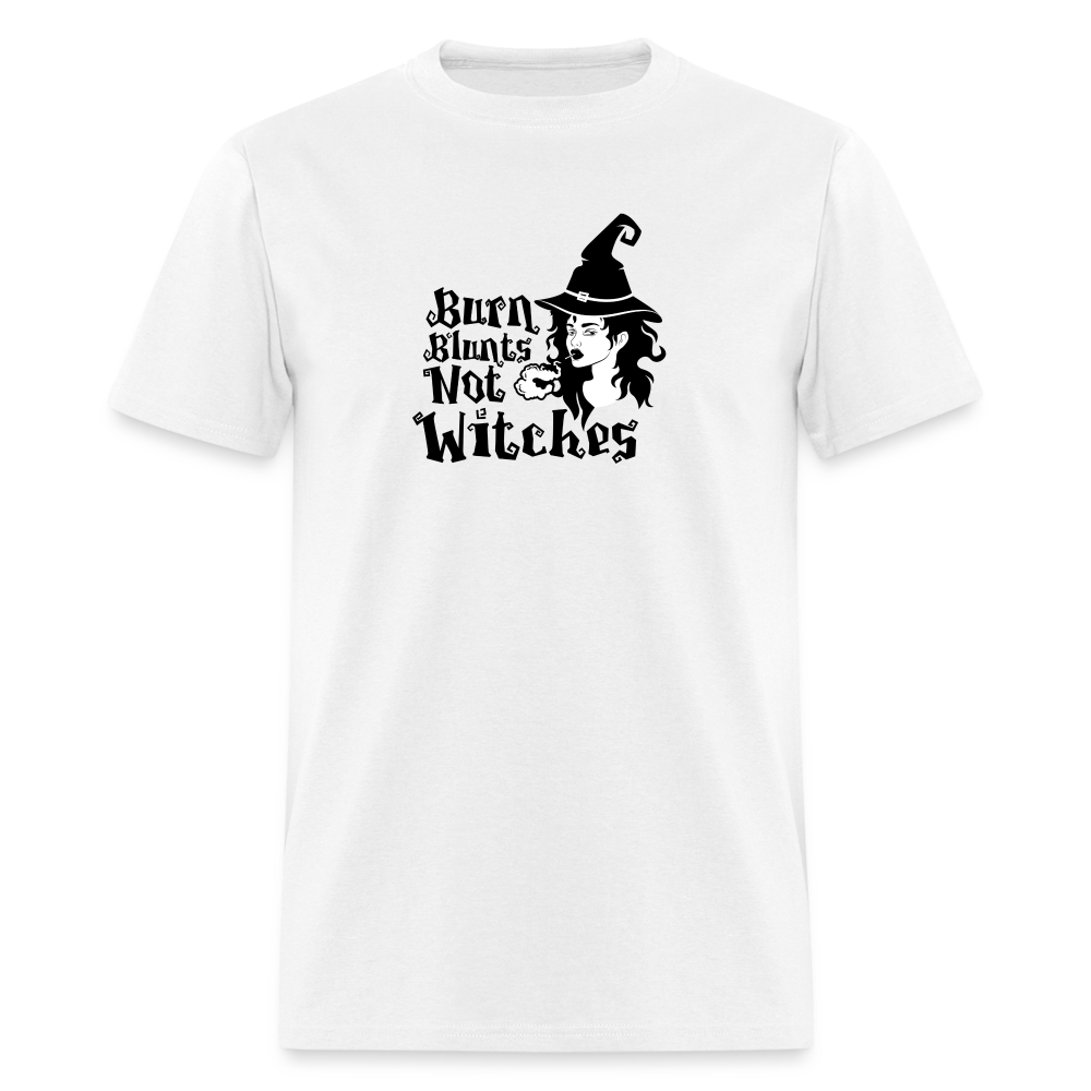 Burn Blunts Not Witches Unisex Classic T-Shirt - white