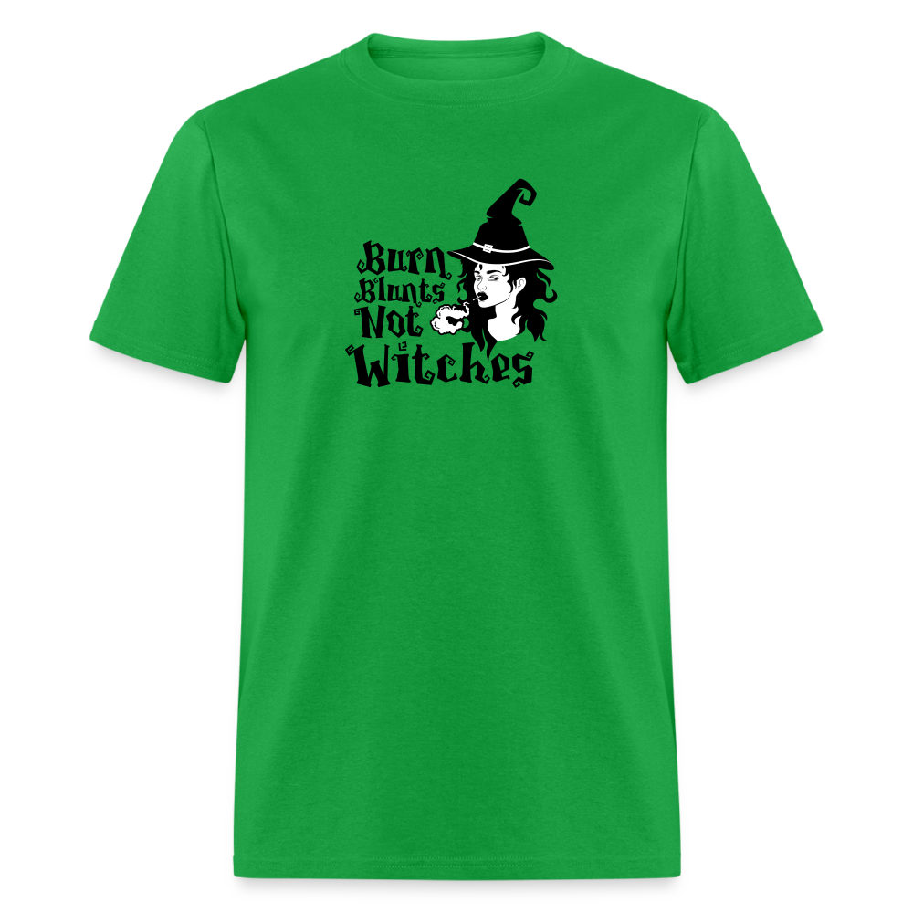 Burn Blunts Not Witches Unisex Classic T-Shirt - bright green