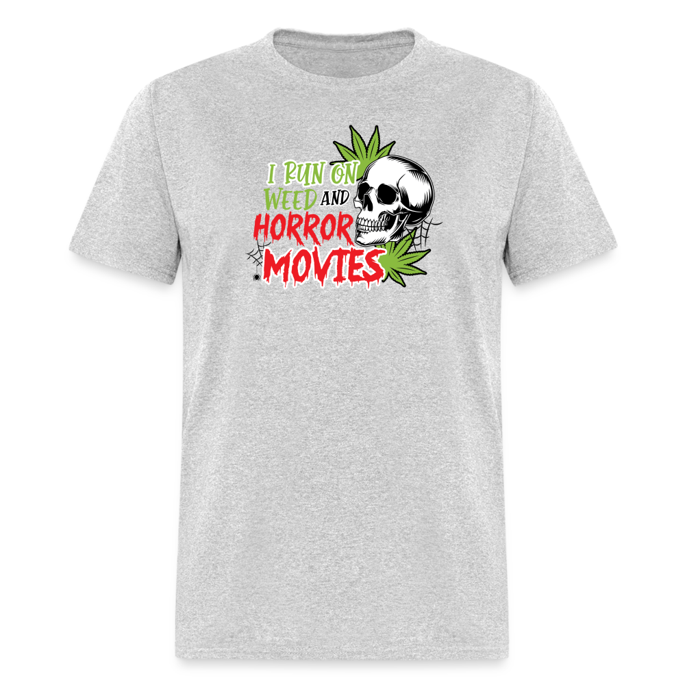 Weed and Horror Movies Unisex Classic T-Shirt - heather gray