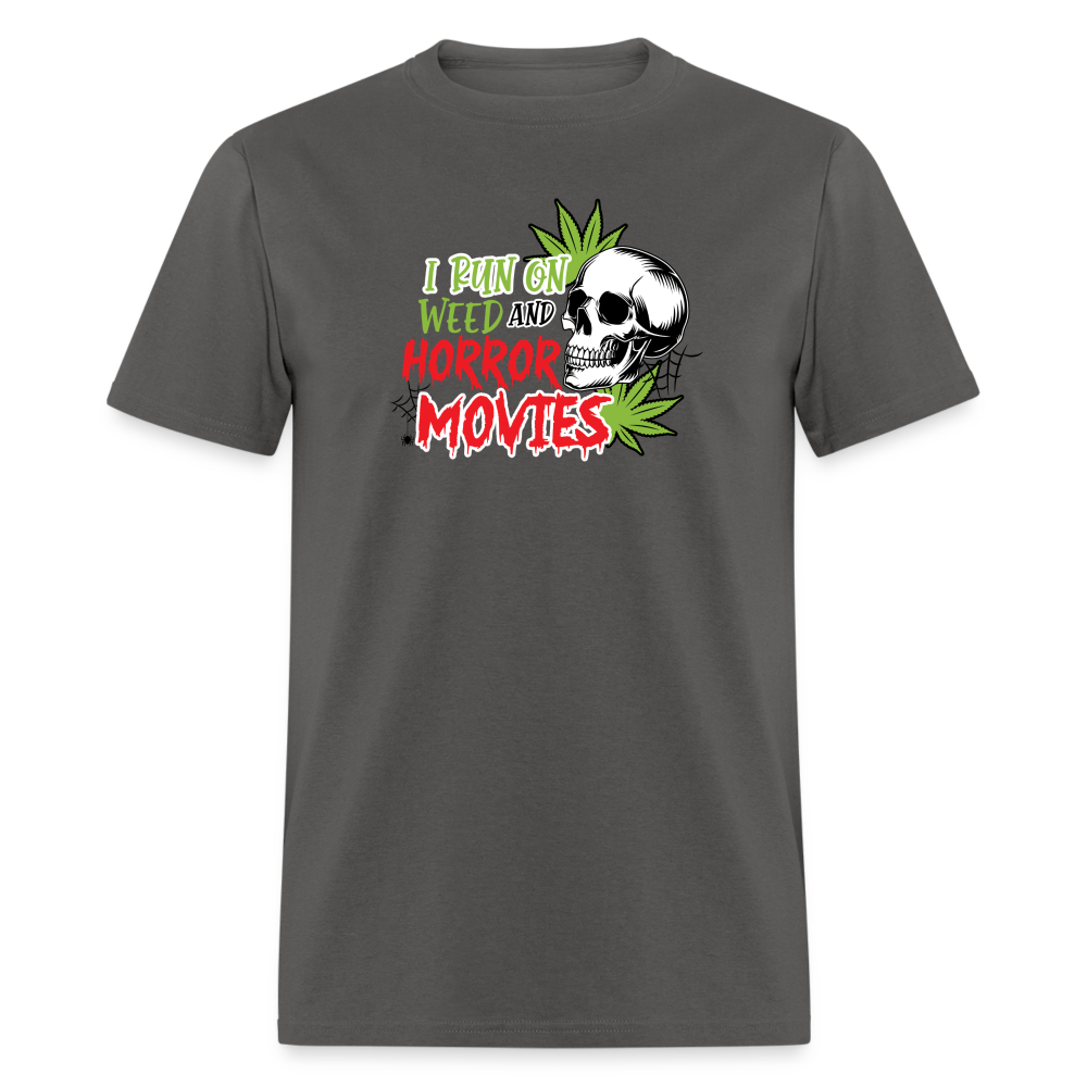 Weed and Horror Movies Unisex Classic T-Shirt - charcoal