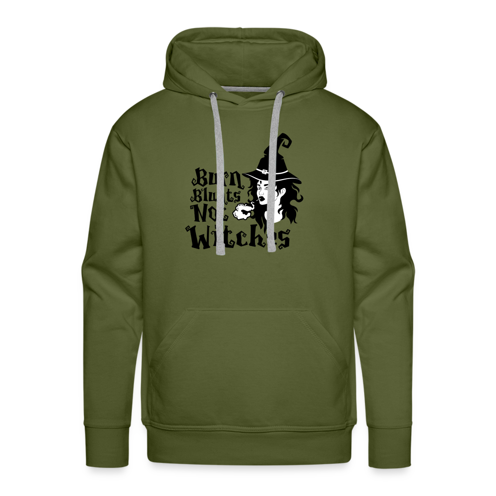 Burn Blunts Not Witches Premium Hoodie - olive green